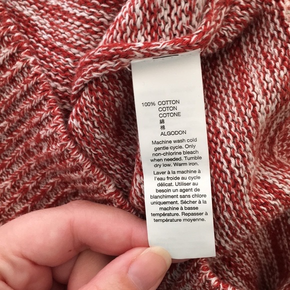 NWOT Gap Men’s Red Hooded Knit Sweater, S - Picture 6 of 6